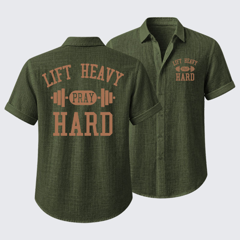 Lift Heavy Pray Hard Short Sleeve Shirt