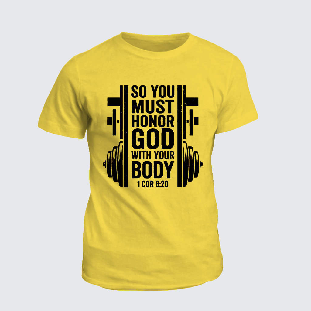 Classic Cotton Tee - So You Must Honor God With Your Body 1 Cor 6:20