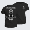 Classic Cotton Tee - The Devil Saw Me Until I Said Amen
