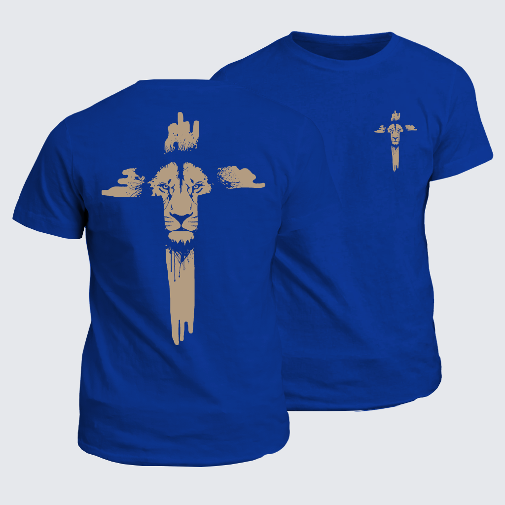 Classic Cotton Tee - Lion of Faith Cross