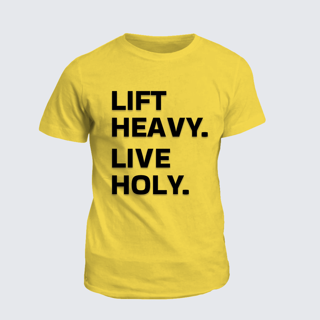 Classic Cotton Tee - Lift Heavy Live Holy