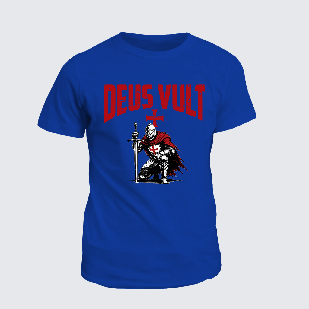 Classic Cotton Tee - Templar Knight Crusader Deus Vult