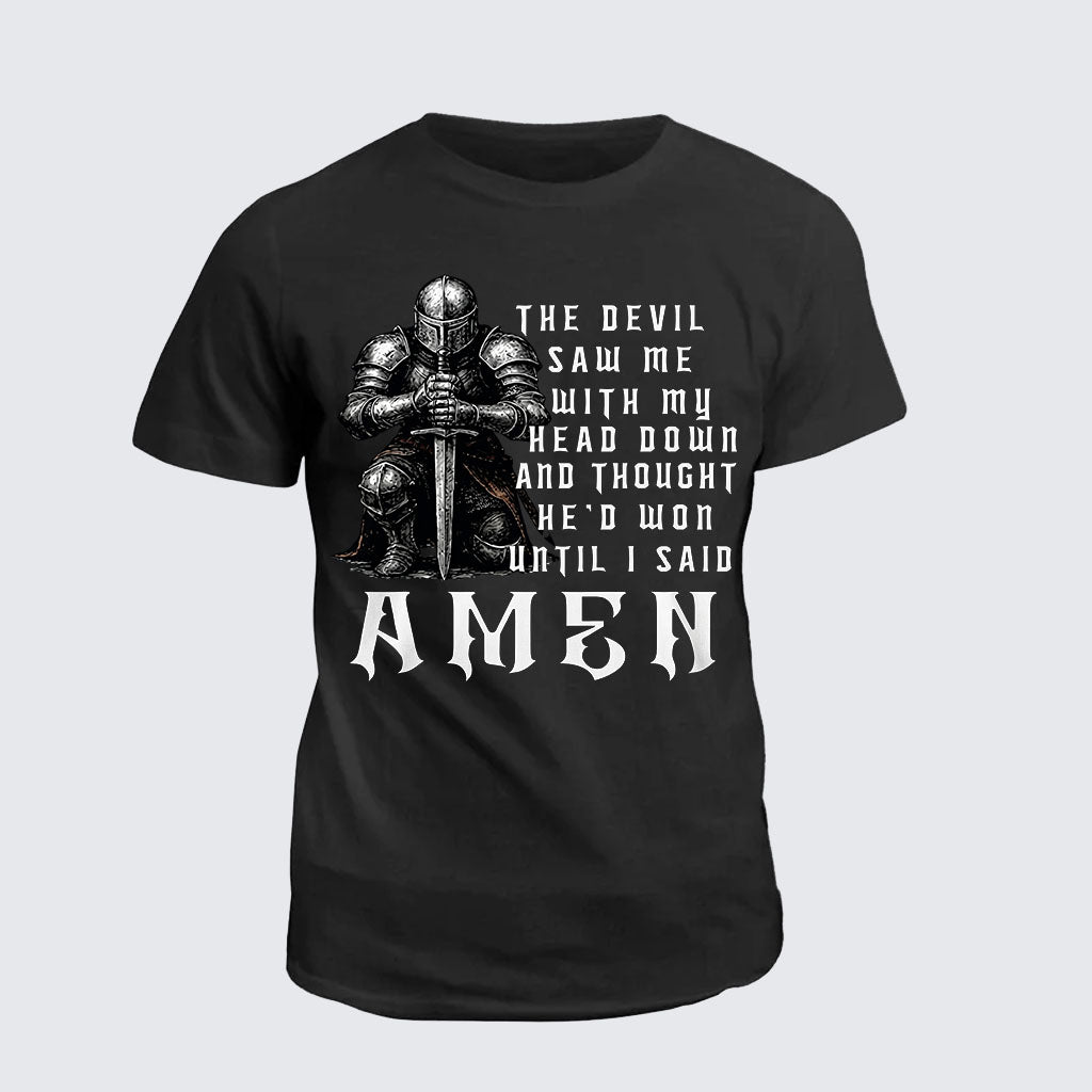 Classic Cotton Tee - The Devil Saw Me With My Head Down Thought He'D Won