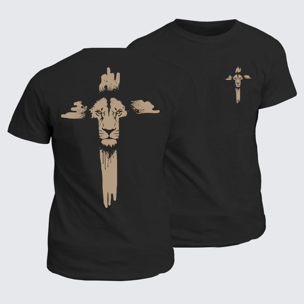 Classic Cotton Tee - Lion of Faith Cross