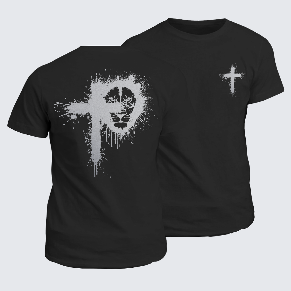 Classic Cotton Tee - Lion of Faith Cross