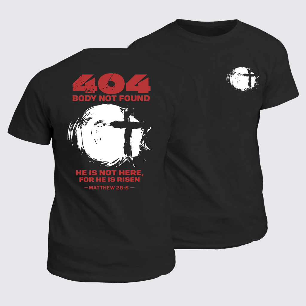 Classic Cotton Tee - He Is Not Here,For He Is Risen