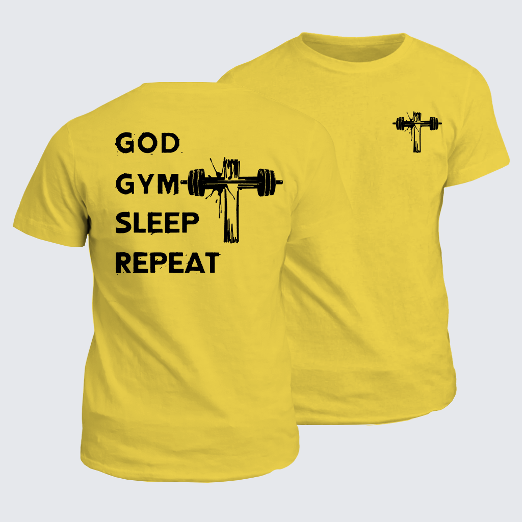 Classic Cotton Tee - God Gym Sleep Repeat