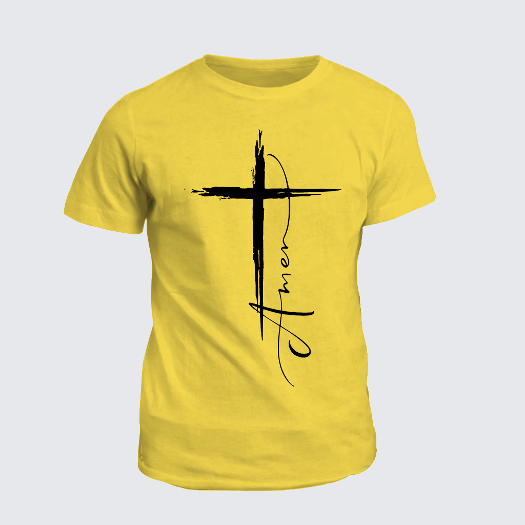 Classic Cotton Tee - Amen Cross
