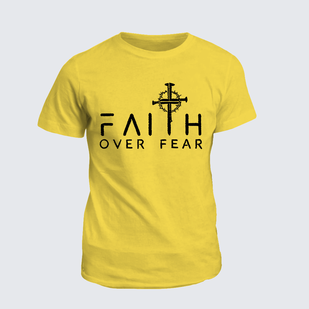 Classic Cotton Tee - Faith Over Fear Faith Cross