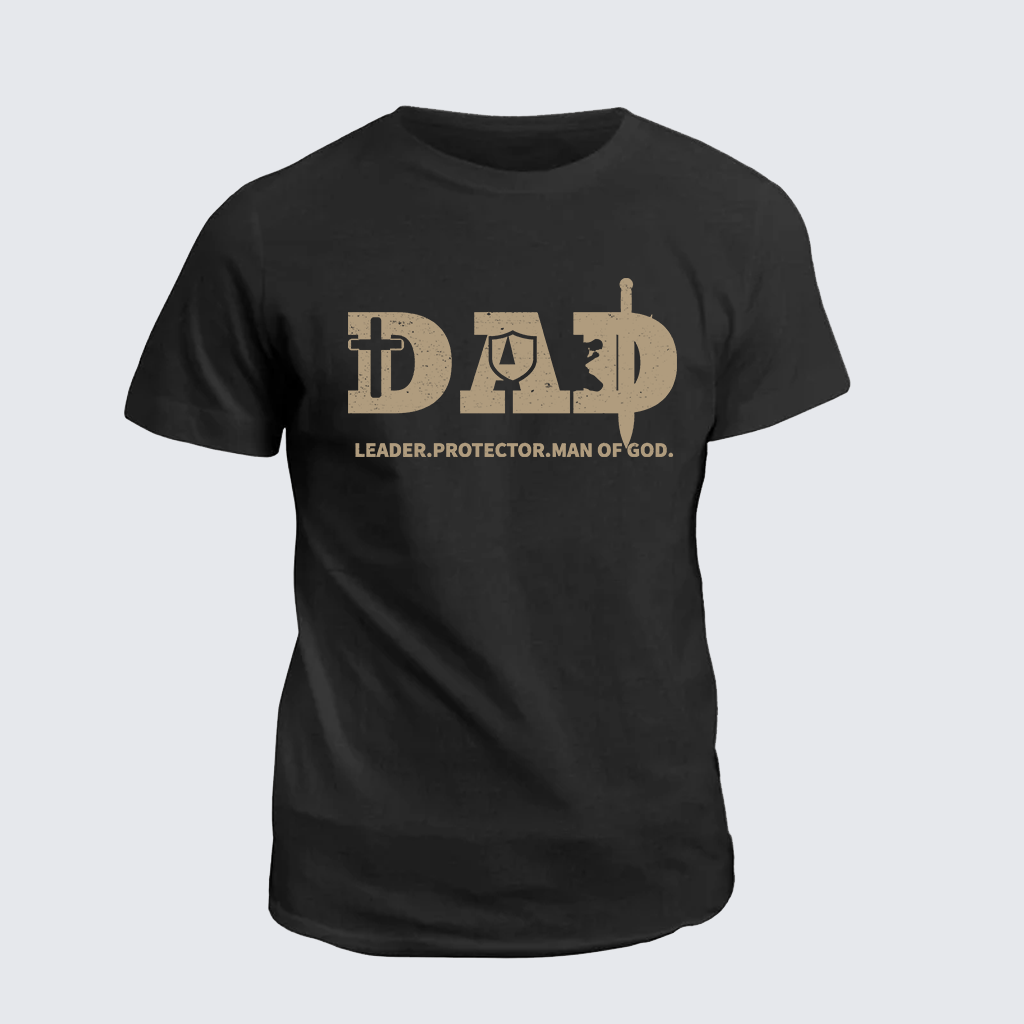 Classic Cotton Tee - Dad-Leader Protector Man Of God