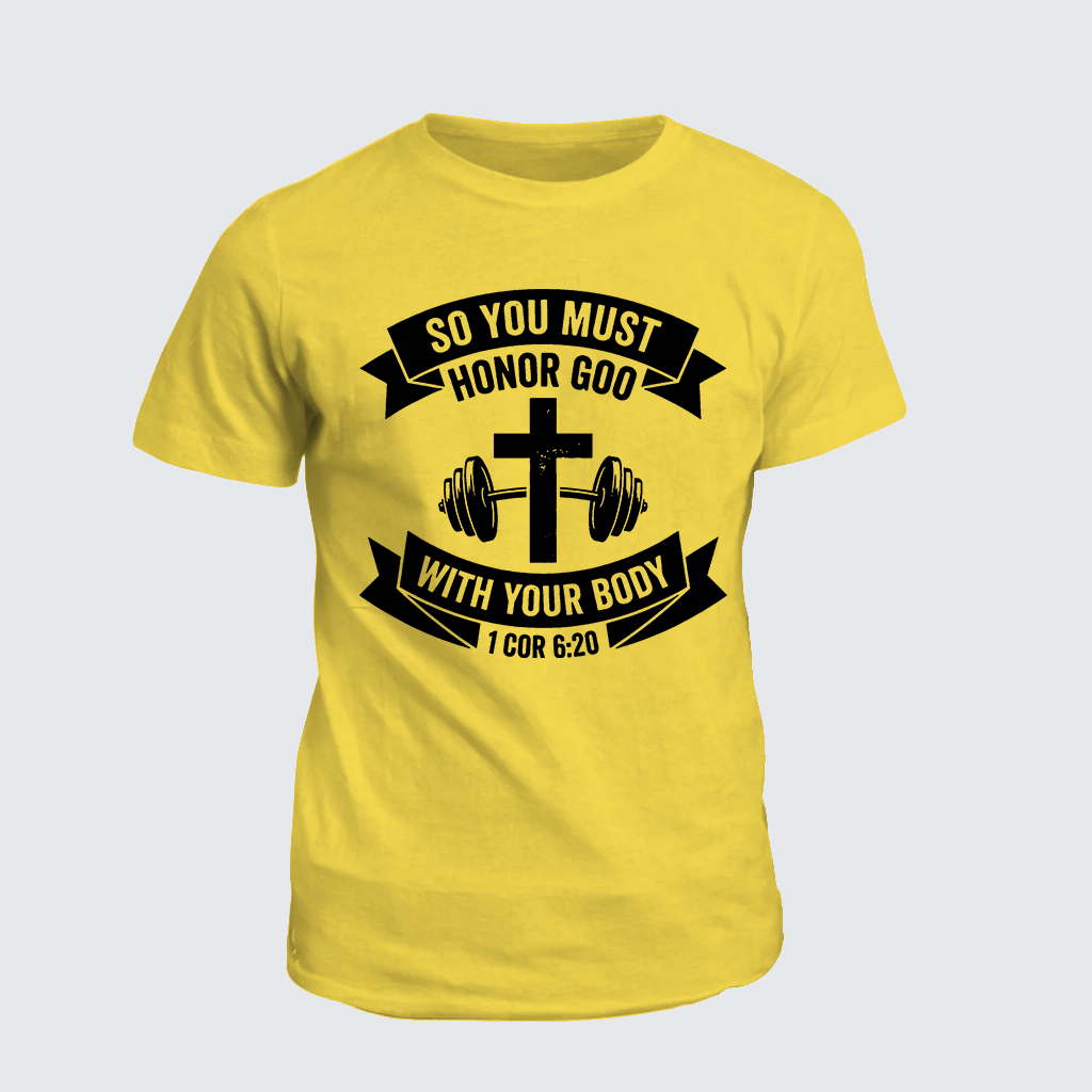 Classic Cotton Tee - So You Must Honor God With Your Body 1 Cor 6:20