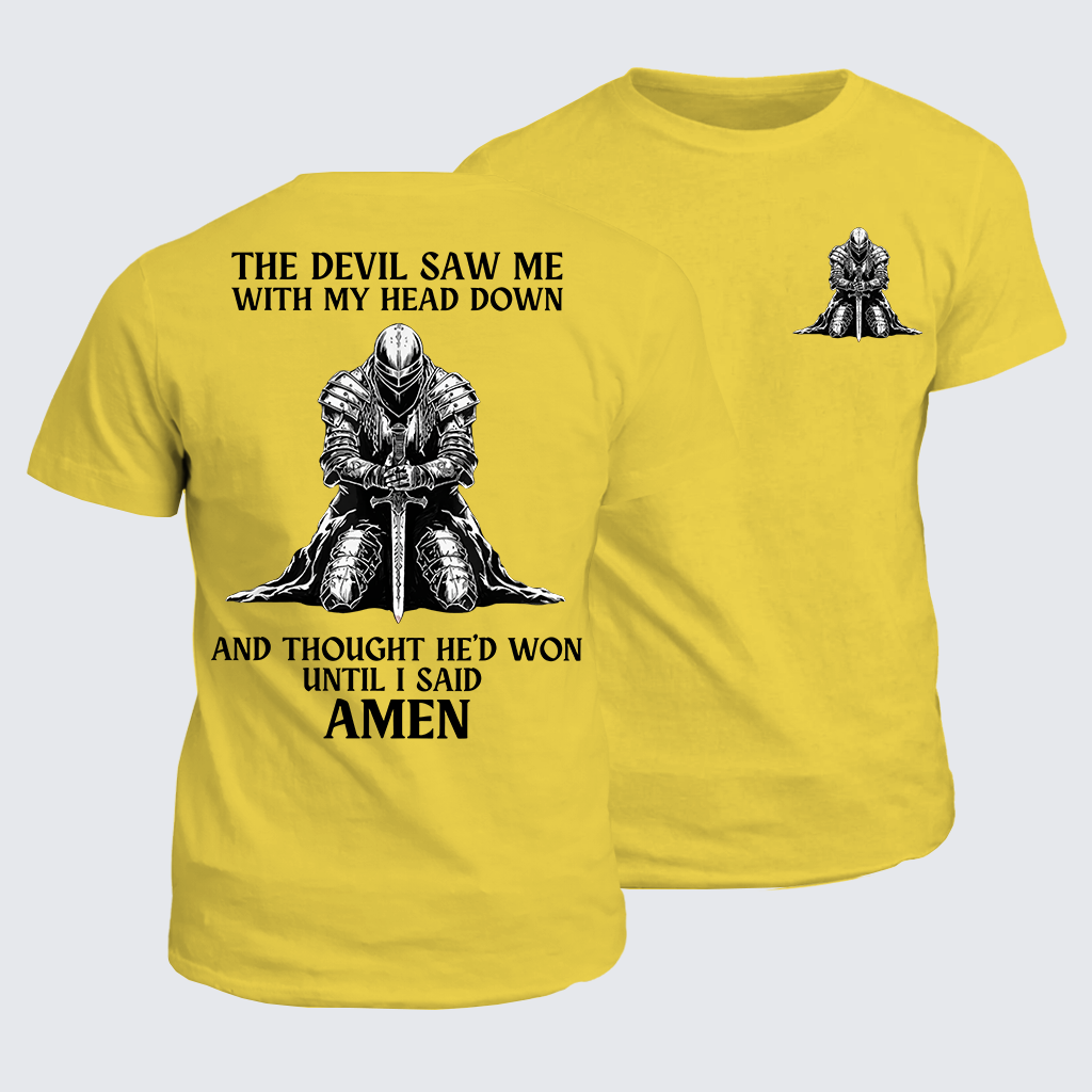 Classic Cotton Tee - The Devil Saw Me Until I Said Amen