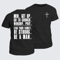 Classic Cotton Tee -  Pray Worship Lead Your Family