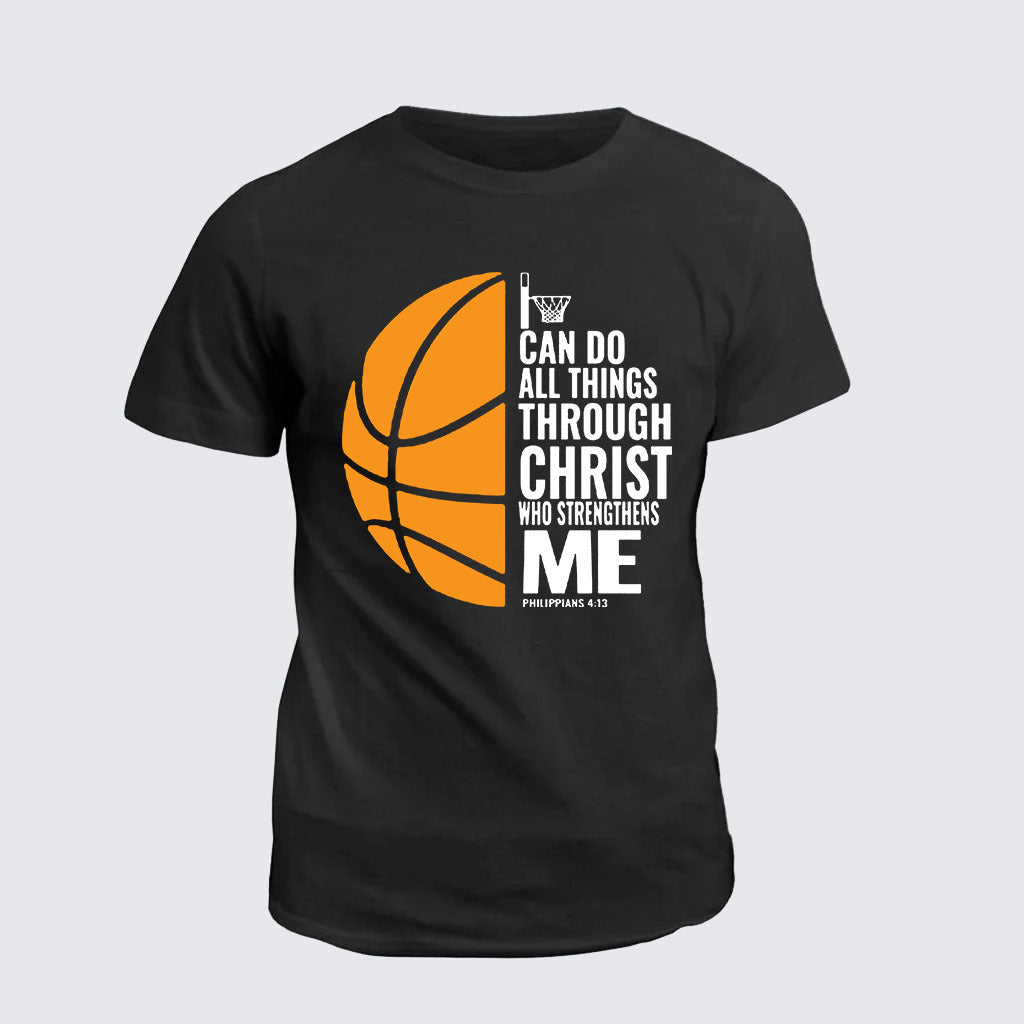 Classic Cotton Tee -  Philippians 4:13 Basketball