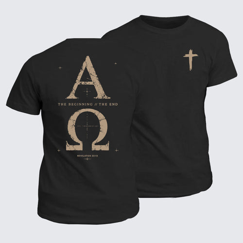 Classic Cotton Tee -  Alpha and the Omega Revelation 22:13