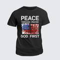 Classic Cotton Tee - Peace Through Prayer God First