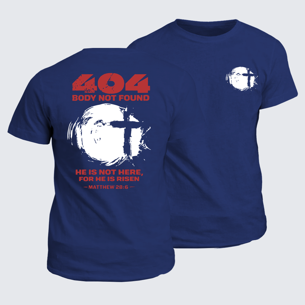 Classic Cotton Tee - He Is Not Here,For He Is Risen