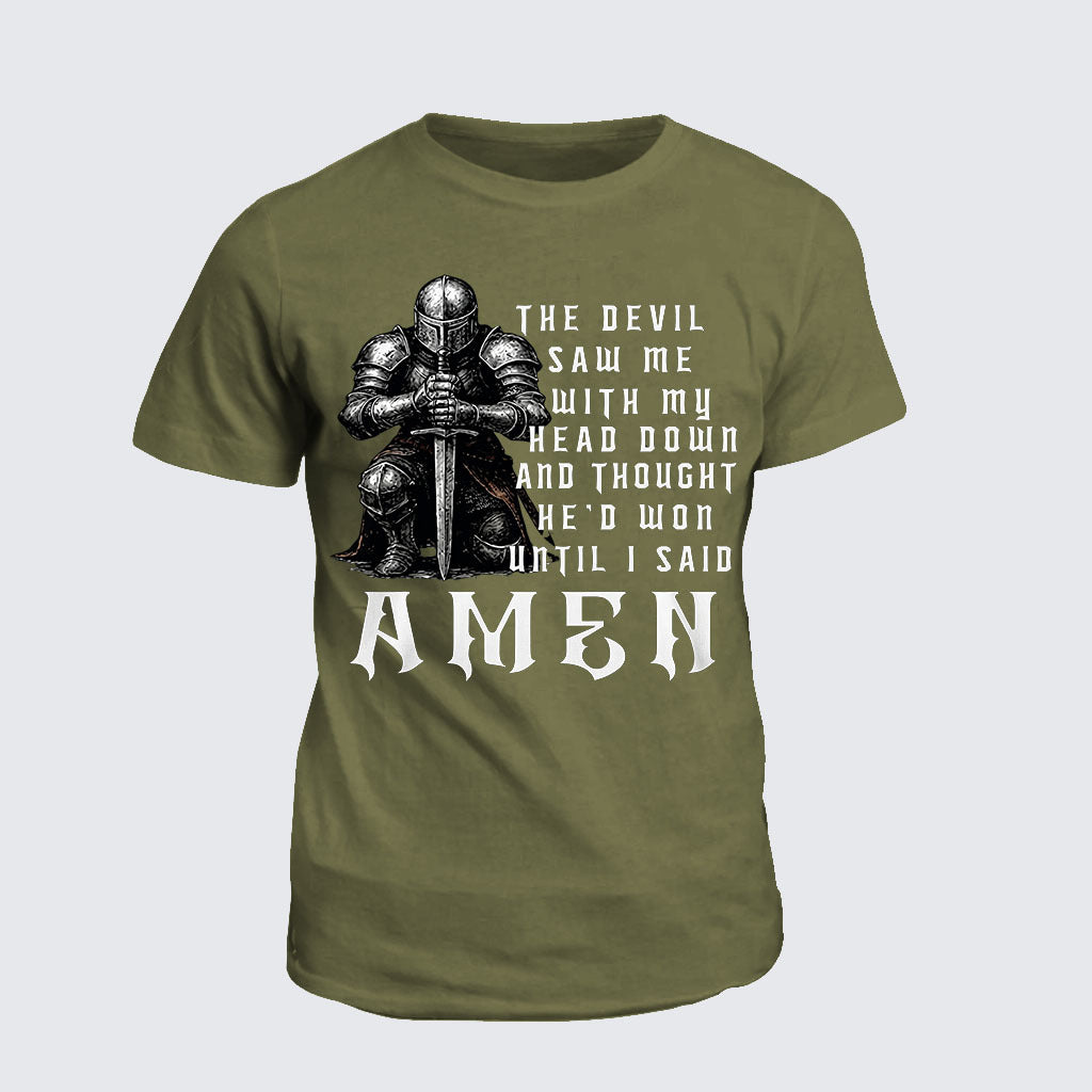 Classic Cotton Tee - The Devil Saw Me With My Head Down Thought He'D Won