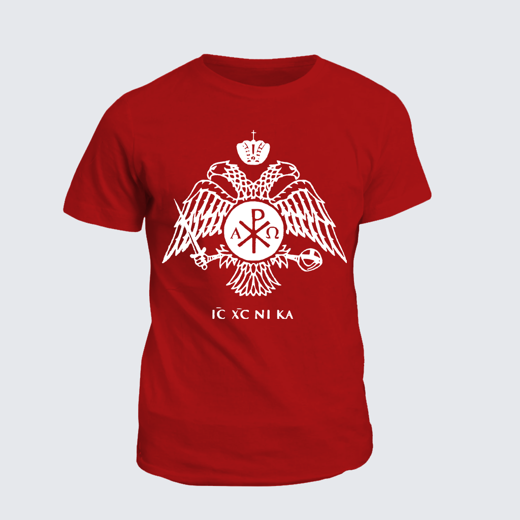 Classic Cotton Tee - ICXCNIKA Orthodox Byzantine Eagle