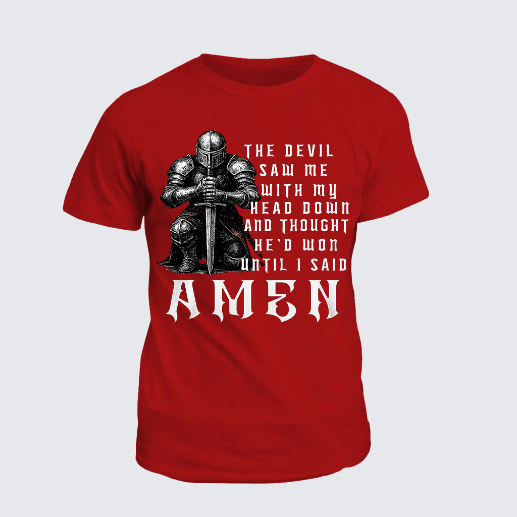 Classic Cotton Tee - The Devil Saw Me With My Head Down Thought He'D Won
