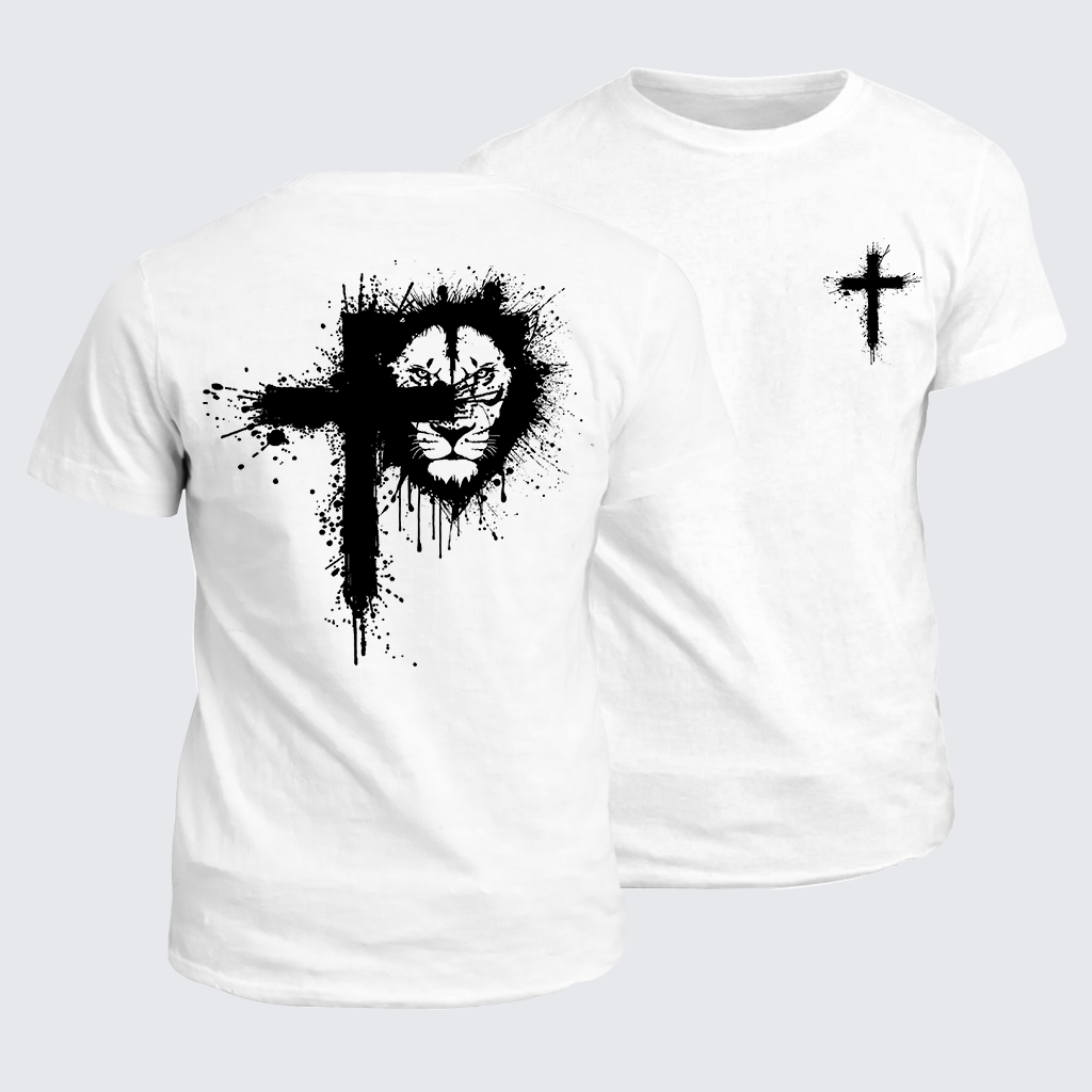 Classic Cotton Tee - Lion of Faith Cross
