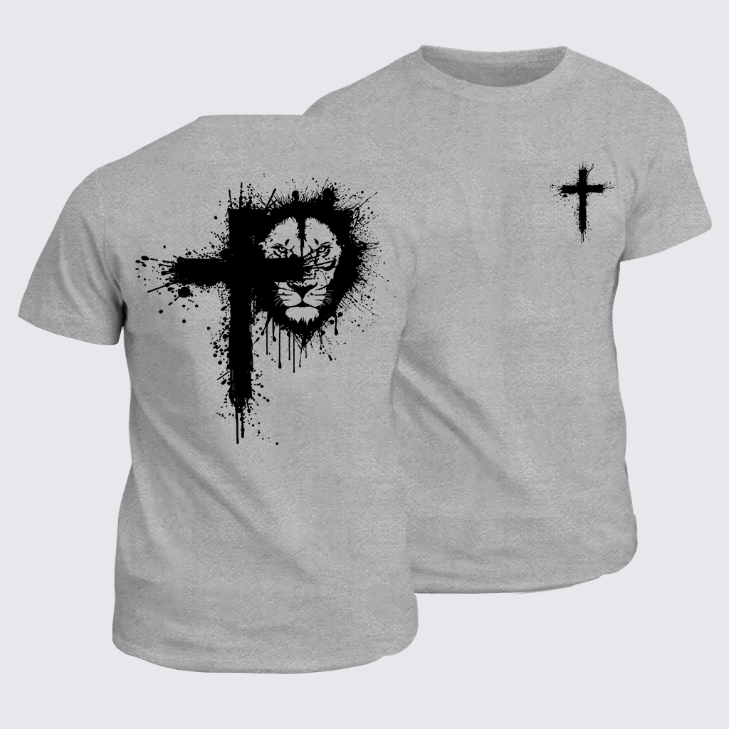 Classic Cotton Tee - Lion of Faith Cross
