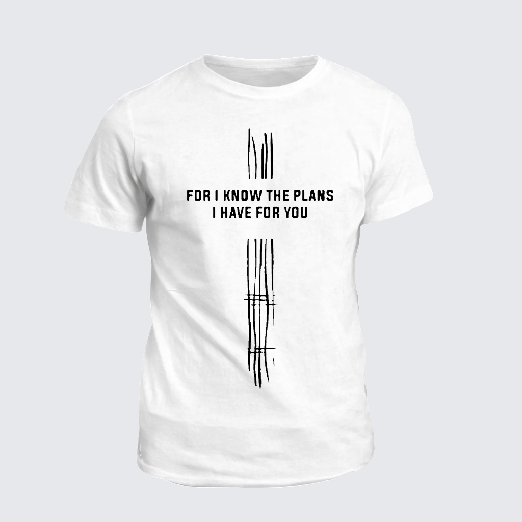 Classic Cotton Tee - For I Know the Plans I Have for You Cross