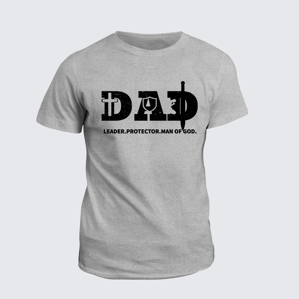 Classic Cotton Tee - Dad-Leader Protector Man Of God