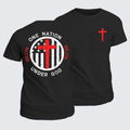 Classic Cotton Tee - One Nation Under God Flag Cross