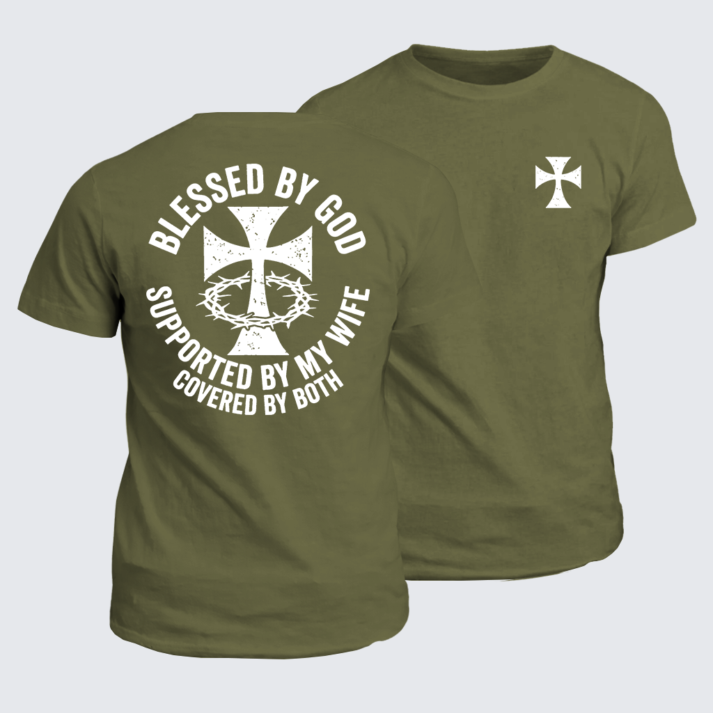 Classic Cotton Tee - Covered By God And Wife