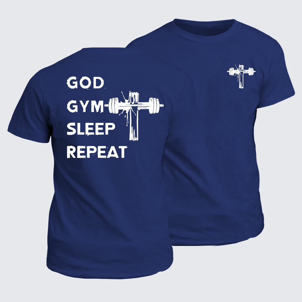 Classic Cotton Tee - God Gym Sleep Repeat