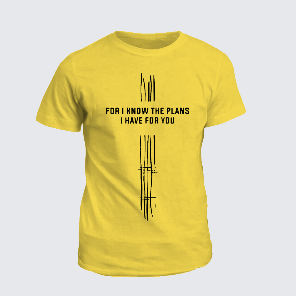 Classic Cotton Tee - For I Know the Plans I Have for You Cross