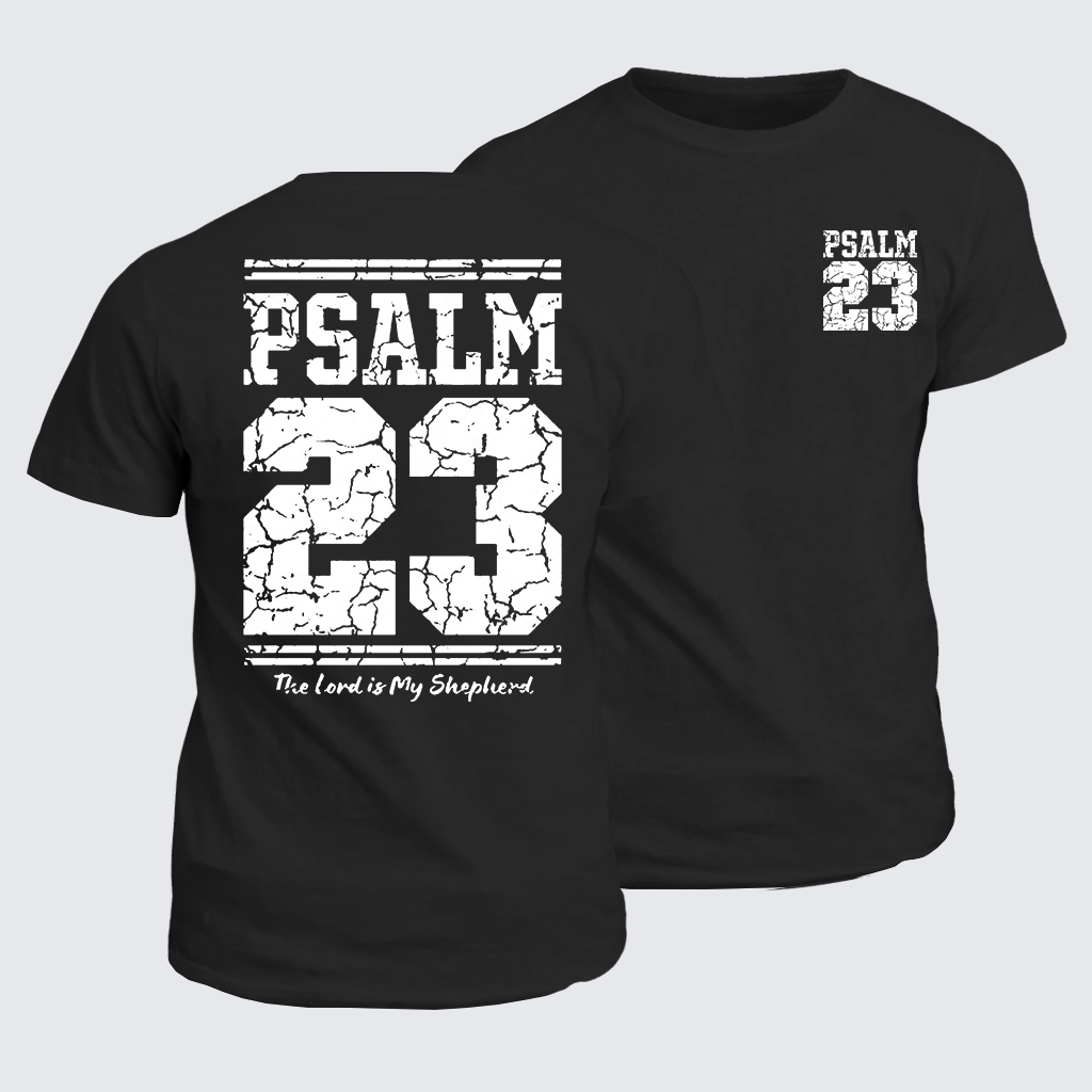 Classic Cotton Tee - Psalm 23 The Lord Is My Shepherd