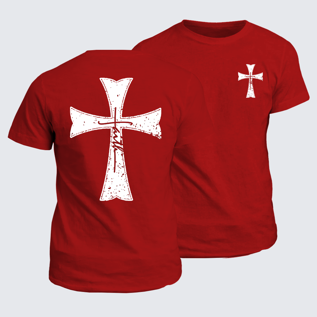 Classic Cotton Tee - Knights Templar Crusader Cross Faith