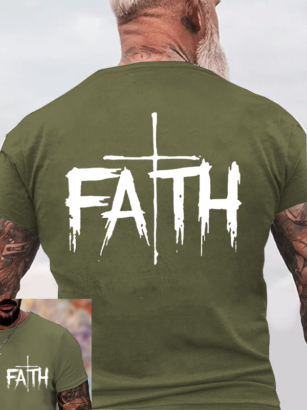 Classic Cotton Tee -  Faith Cross
