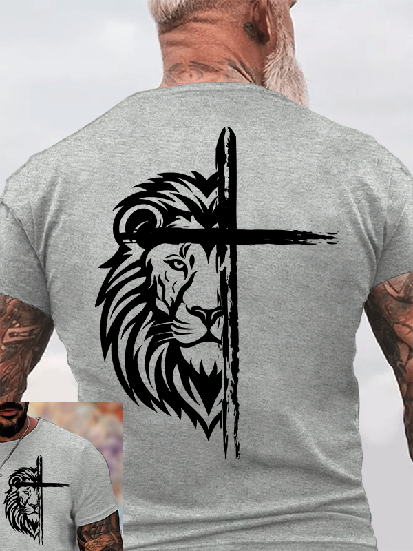 Classic Cotton Tee - Lion of Judah Cross