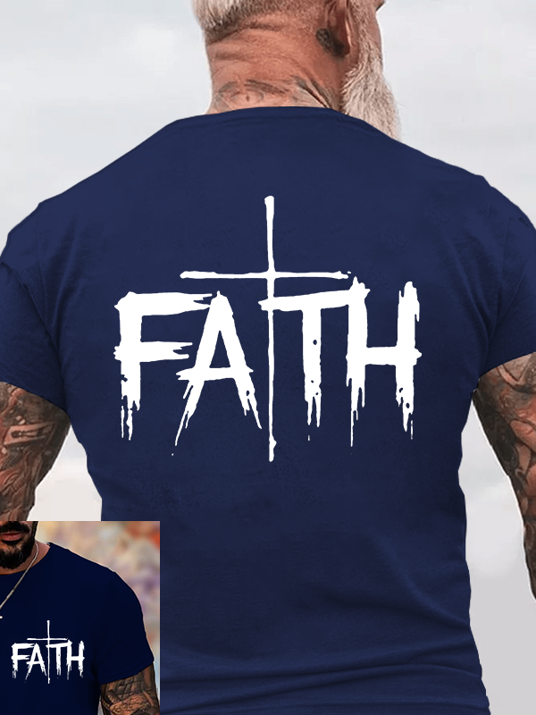 Classic Cotton Tee -  Faith Cross