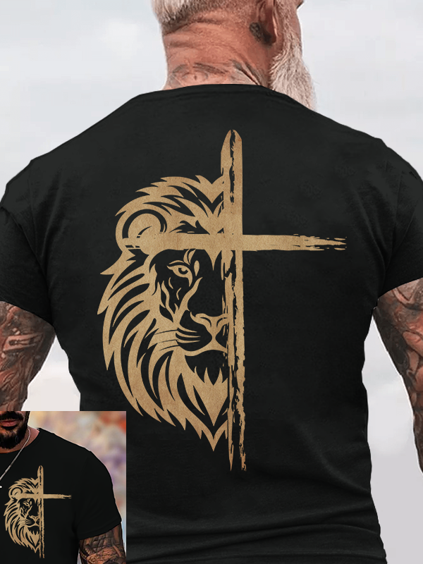 Classic Cotton Tee - Lion of Judah Cross