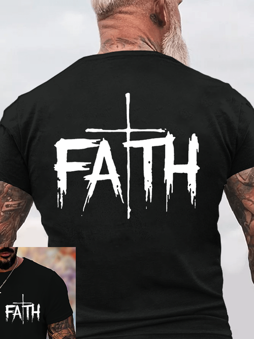 Classic Cotton Tee -  Faith Cross