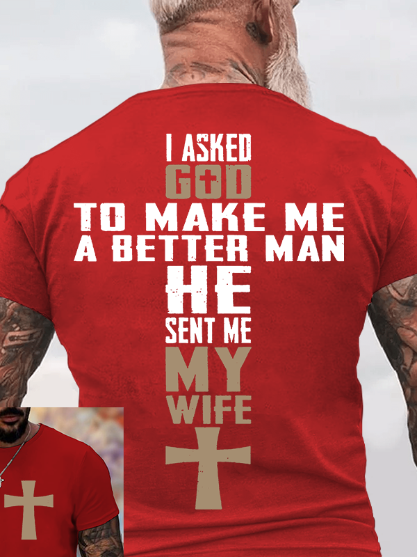 Classic Cotton Tee - God Sent Me My Wife
