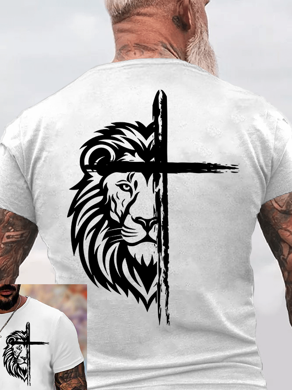 Classic Cotton Tee - Lion of Judah Cross