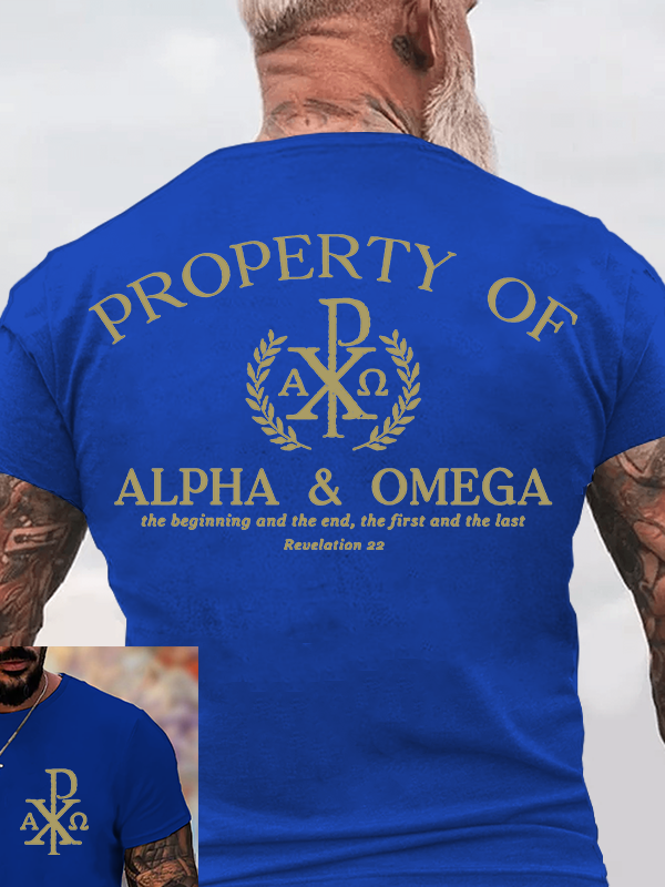 Classic Cotton Tee - Property of Alpha & Omega
