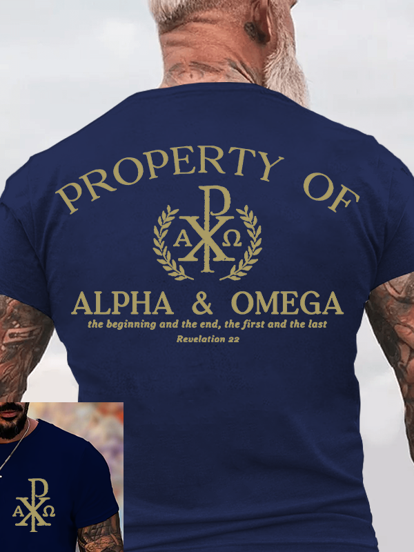 Classic Cotton Tee - Property of Alpha & Omega