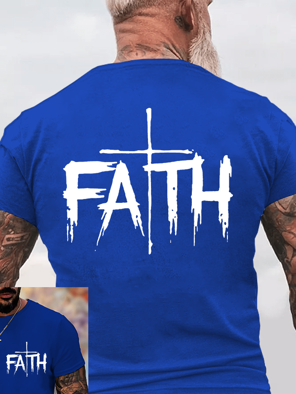 Classic Cotton Tee -  Faith Cross