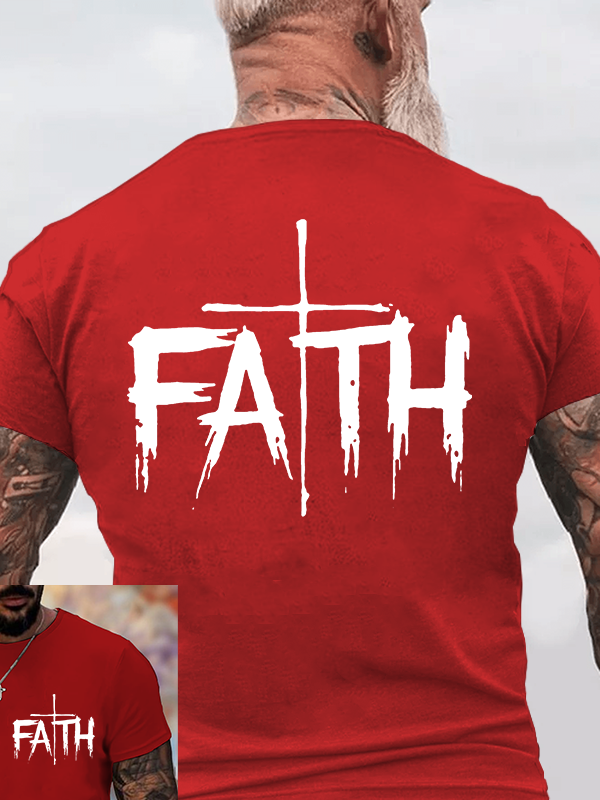Classic Cotton Tee -  Faith Cross