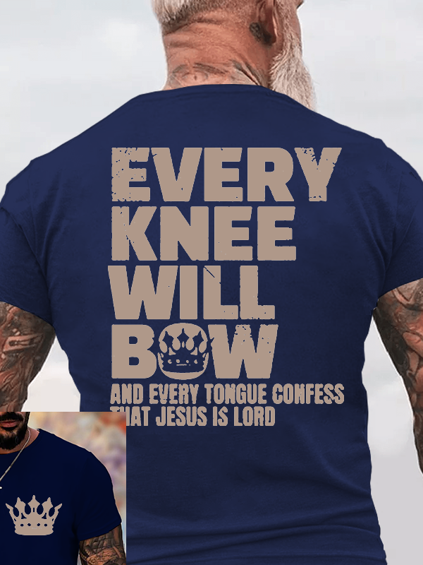 Classic Cotton Tee - Every Knee Will Bow