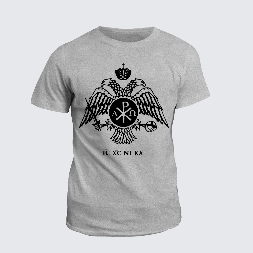 Classic Cotton Tee - ICXCNIKA Orthodox Byzantine Eagle