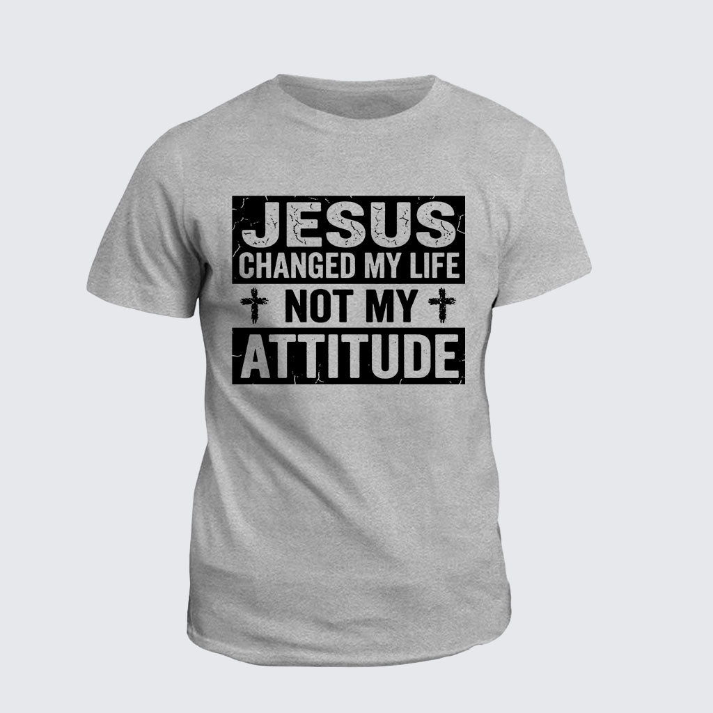 Classic Cotton Tee -  Jesus Changed My Life Not My Attitude