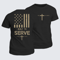 Classic Cotton Tee - Built To Serve Flag Cross