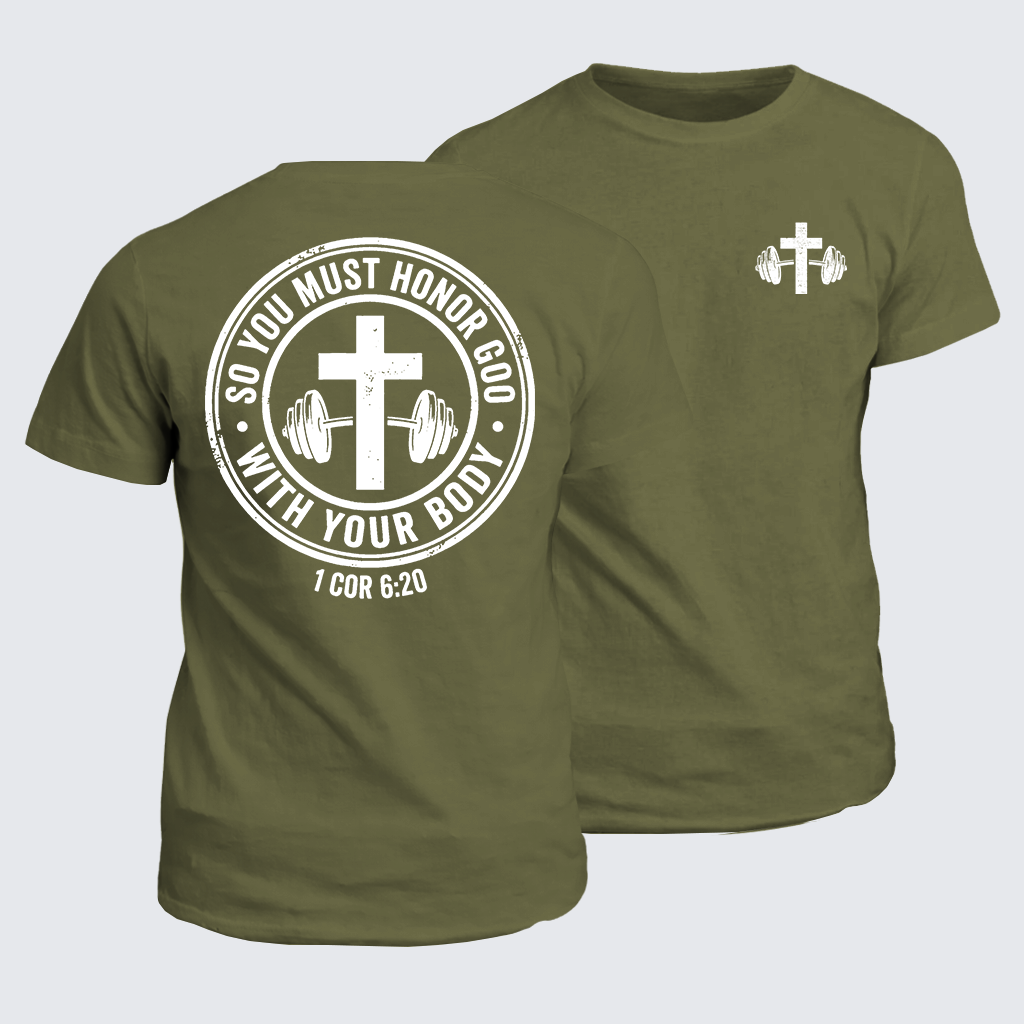 Classic Cotton Tee - So You Must Honor God With Your Body 1 Cor 6:20